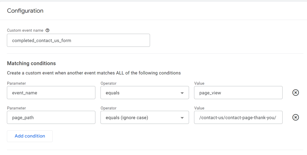 GA4 Conversion Tracking Example